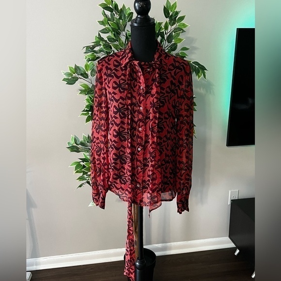 J. CREW COLLECTION Silk "Secretary Ribbon" Blousesz 2 - Picture 3 of 9